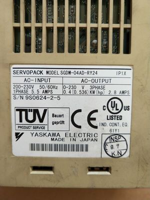 Yaskawa SGDM-08AD-YR24 AC SERVO AMPLIFIER 200-230V 5.4A 0.75KW NEW