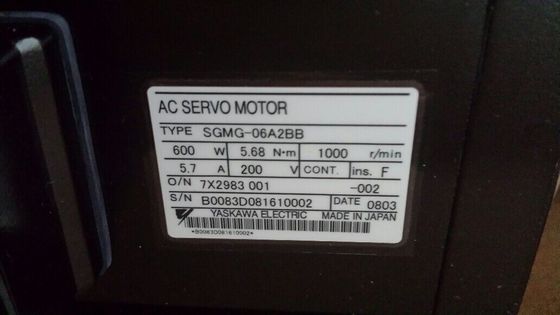 Yaskawa SGMG-06A2BB AC SERVO MOTOR 5.7A 600W 1000RPM 200V NEW