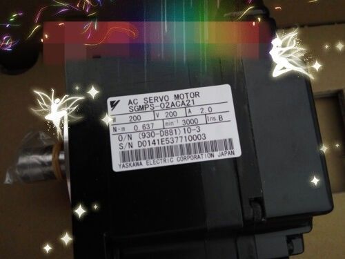 Yaskawa SGMPS-02ACA21 AC SERVO MOTOR 200W 3000RPM 200V 2A NEW